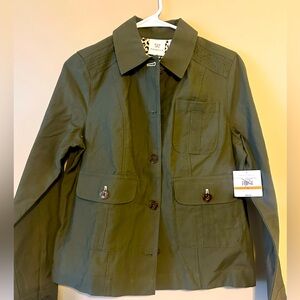 NWT RAFAELLA army green jacket